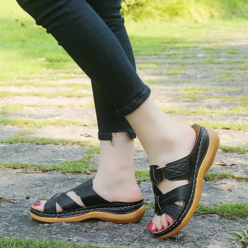 Leather Soft Soled Sandals