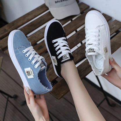 Women's Denim Flat Sneakers