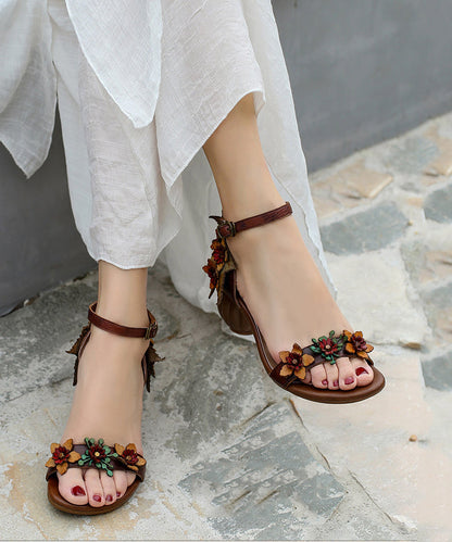 Womens Floral Lace Cross Strap Sandals