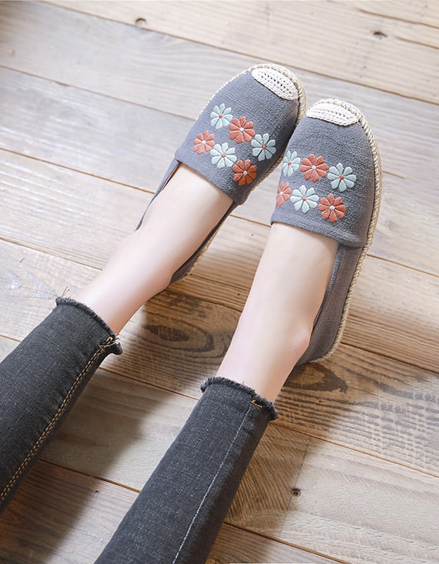 Embroided Doll Shoes for Women