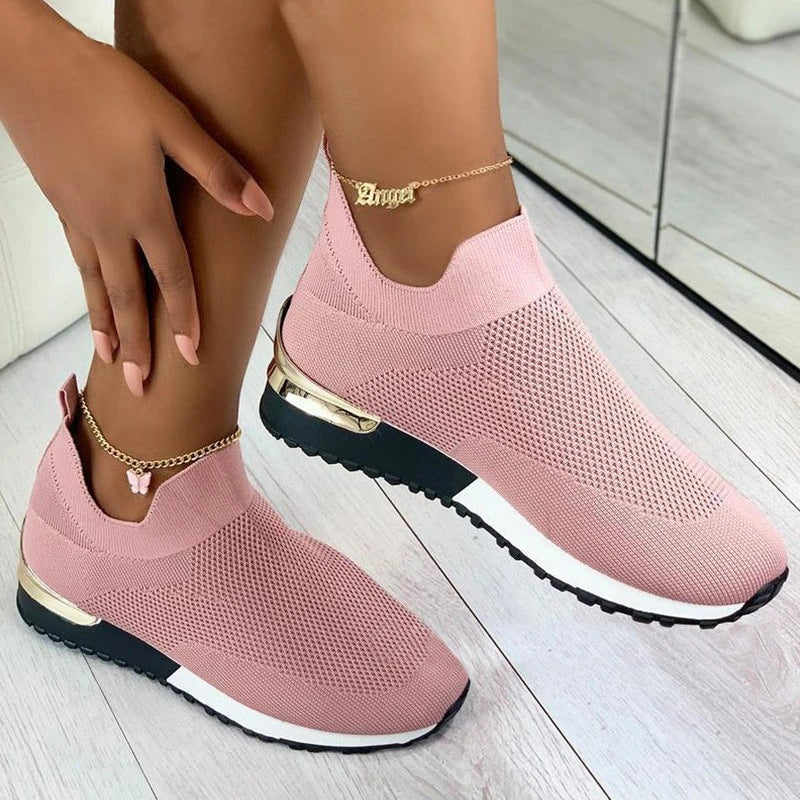 Women's Casual Sneakers Slip On Classic Jogging Pumps Shoes