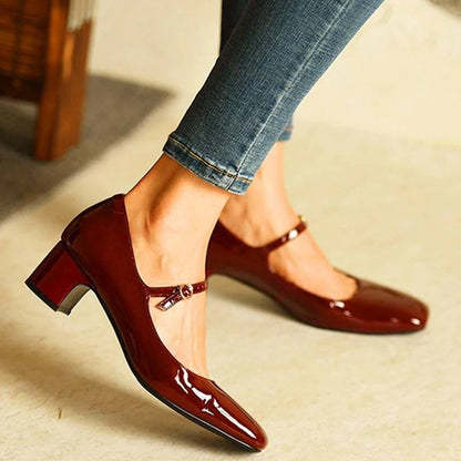 Low Heel Shallow Mouth Round Toe Shoes