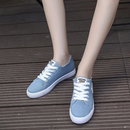 Women's Denim Flat Sneakers