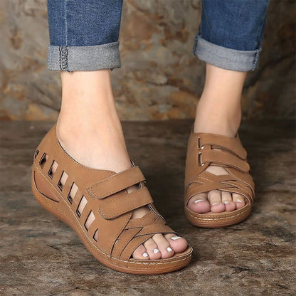 Women's Wedge Leather Sandals