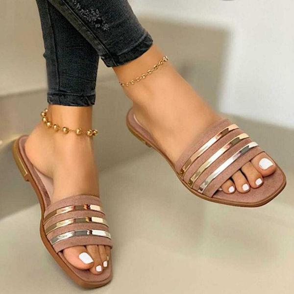 Womens Open Toe Flat Sandals