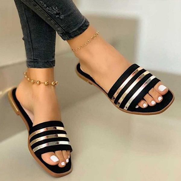 Womens Open Toe Flat Sandals