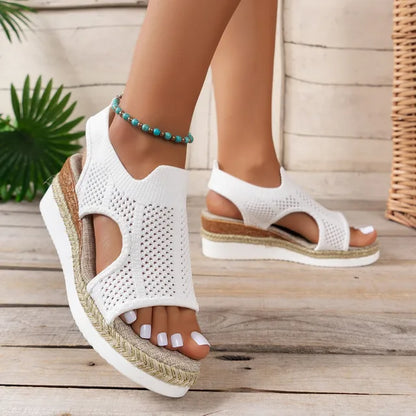 Women's Knitted Wedge Sandals