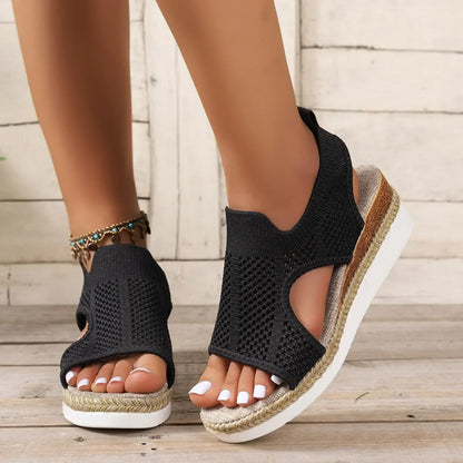 Women's Knitted Wedge Sandals