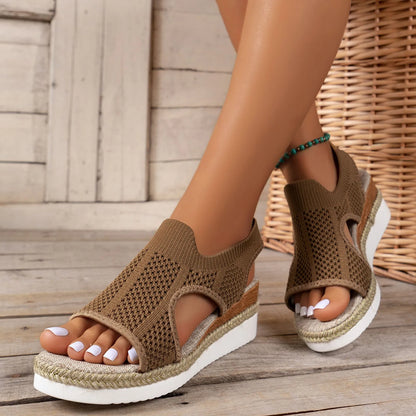 Women's Knitted Wedge Sandals