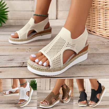 Women's Knitted Wedge Sandals