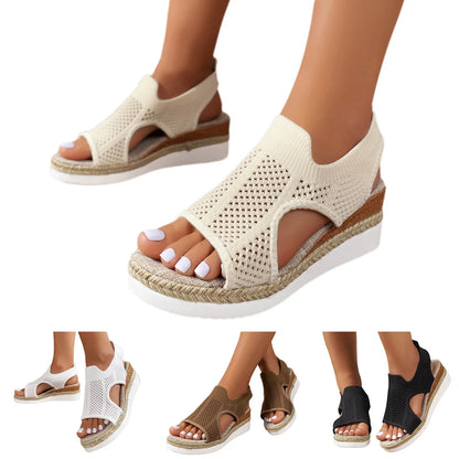 Women's Knitted Wedge Sandals