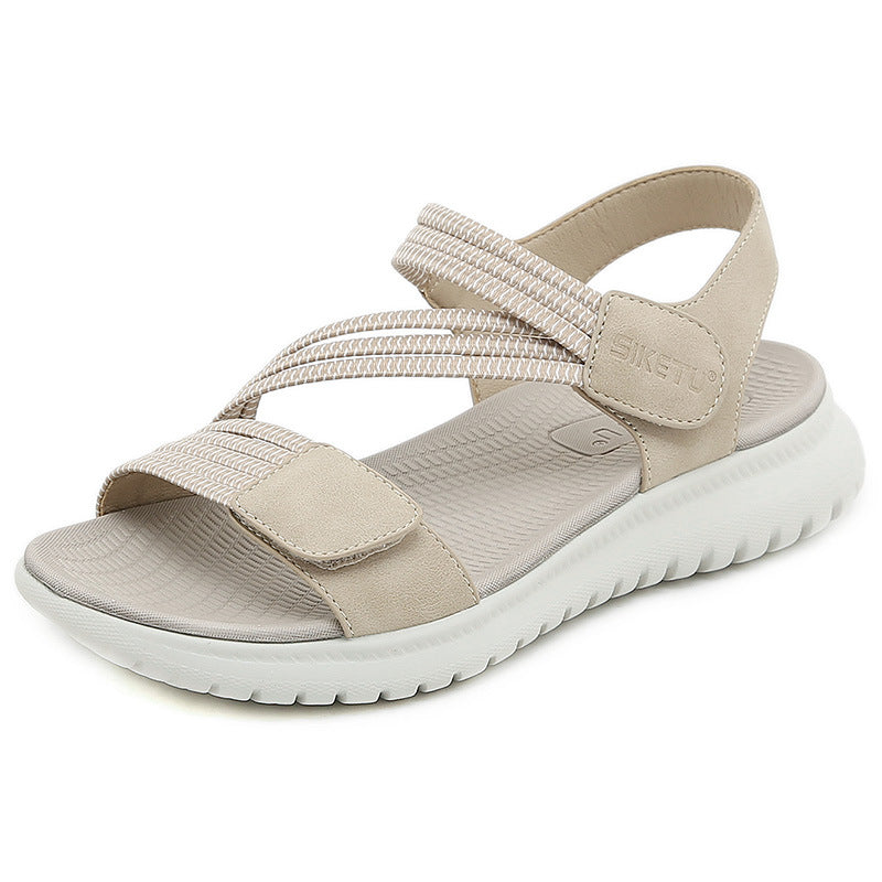 Womens Flat Solid Colour Sandals