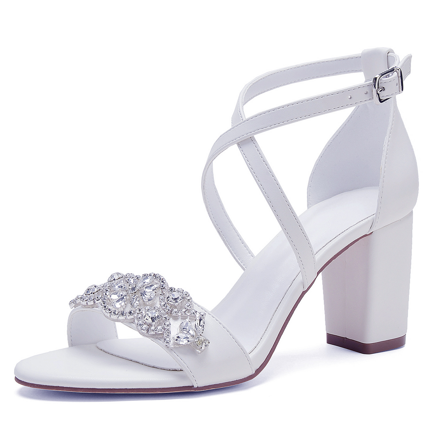 Rhinestone Women's Chunky Heel Sandals