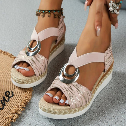 Summer Rome Wedge Beach Sandals