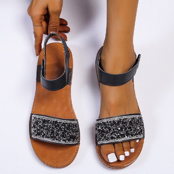 Glitter modern sandals