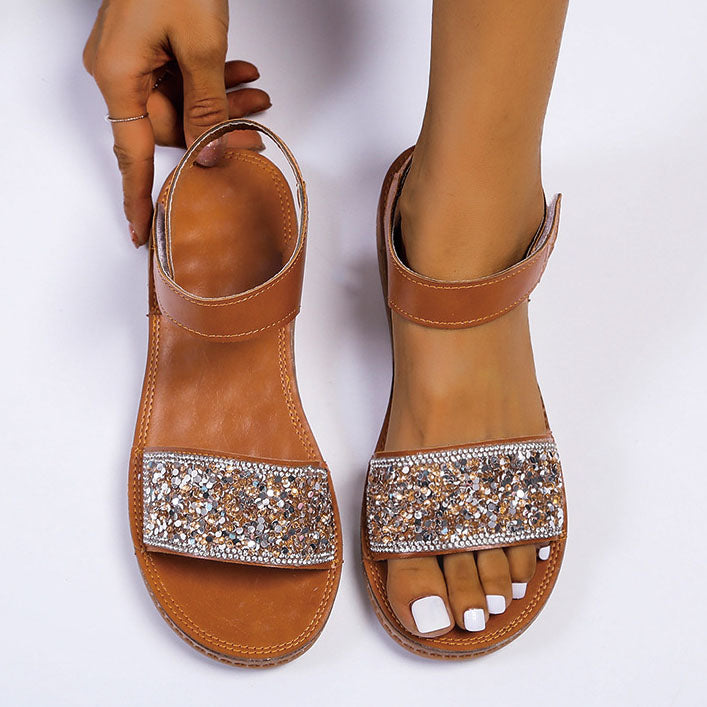 Glitter modern sandals