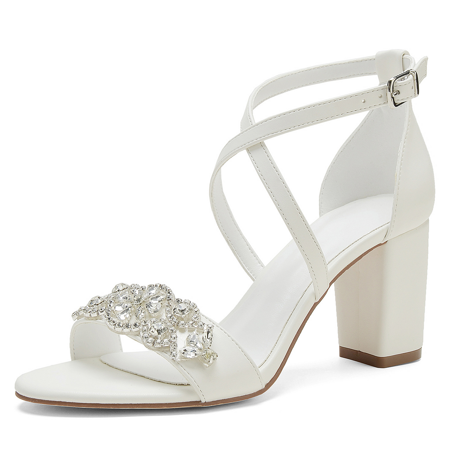 Rhinestone Women's Chunky Heel Sandals