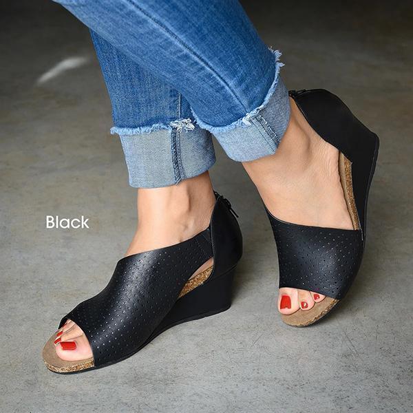 Open Toe High Wedge Heels Beach Shoes