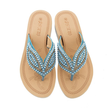 Beach Female Rhinestone Casual Non-slip Sandals