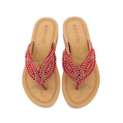 Beach Female Rhinestone Casual Non-slip Sandals