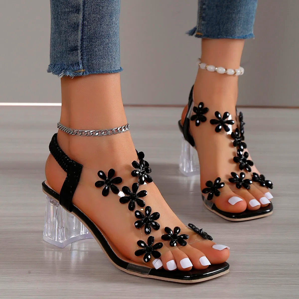 Rhinestone Stiletto Heels