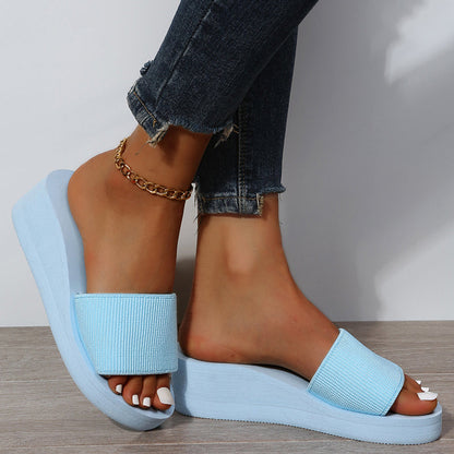 Knitted Wedge Sandals for Women