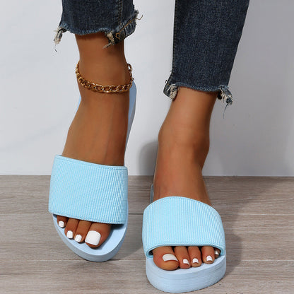 Knitted Wedge Sandals for Women