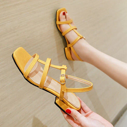 Low Heels Belts Above Casual Sandals