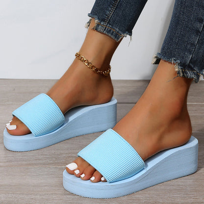 Knitted Wedge Sandals for Women