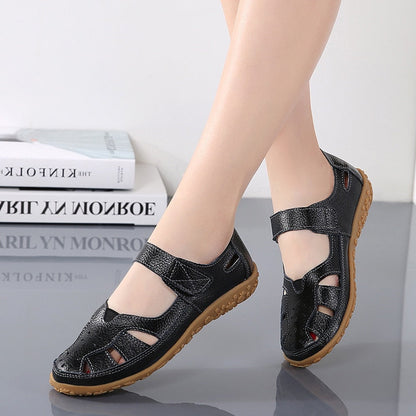 Womens Cut Flat Solid Color Sandals