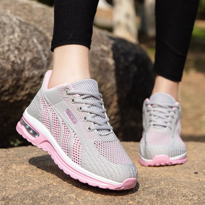 Breathable Orthopedic Ladies Casual Pink Sneakers