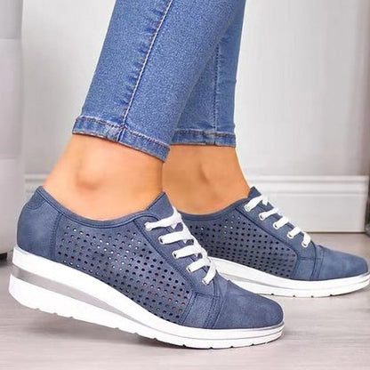 Comfort Suede Hollow Heel Sneakers