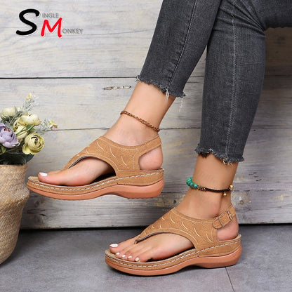 Buckle Strap Slingback Shoes Sandals