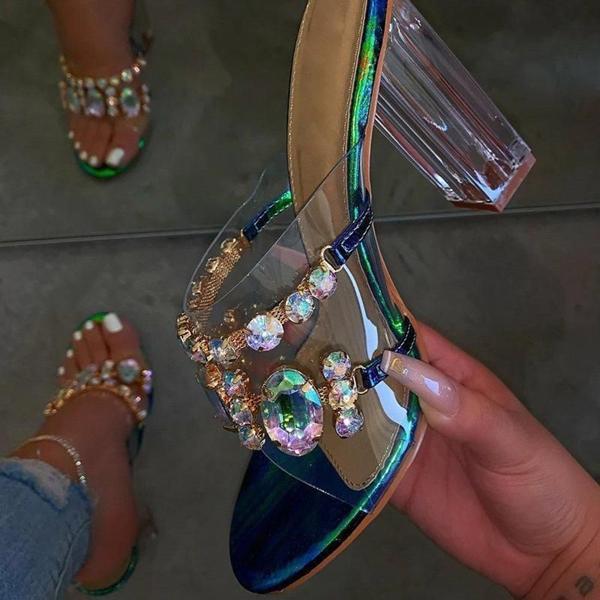 See-Through Chunky Heels