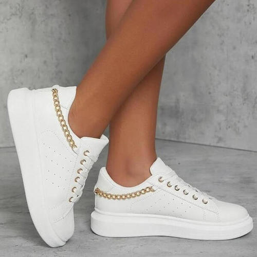 Women Casual Creative Metal Chain Sneakers