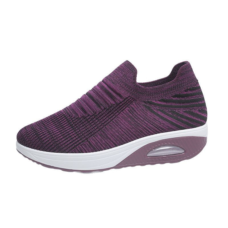 Womens Flying Woven Thick Sole Sneakers