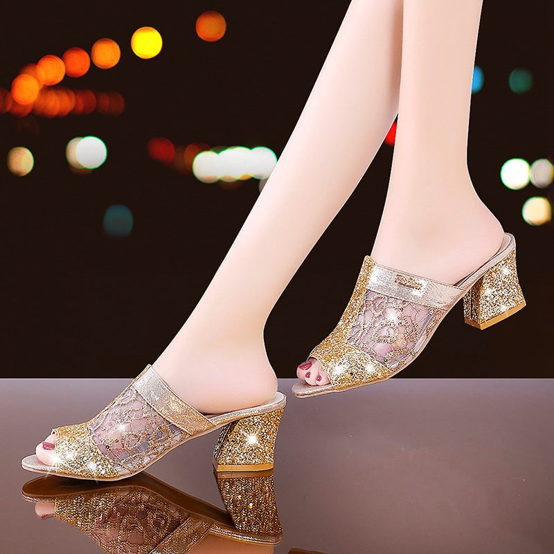 Womens Open Toe Heels