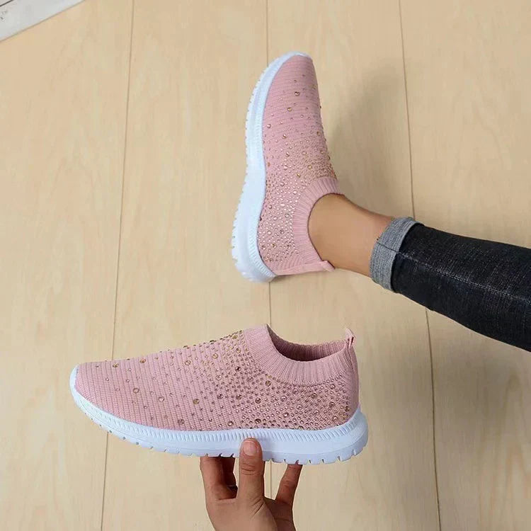 Vulcanised Shoes Sneakers Women's Trainers Knitted Sneakers Women's Slip-on