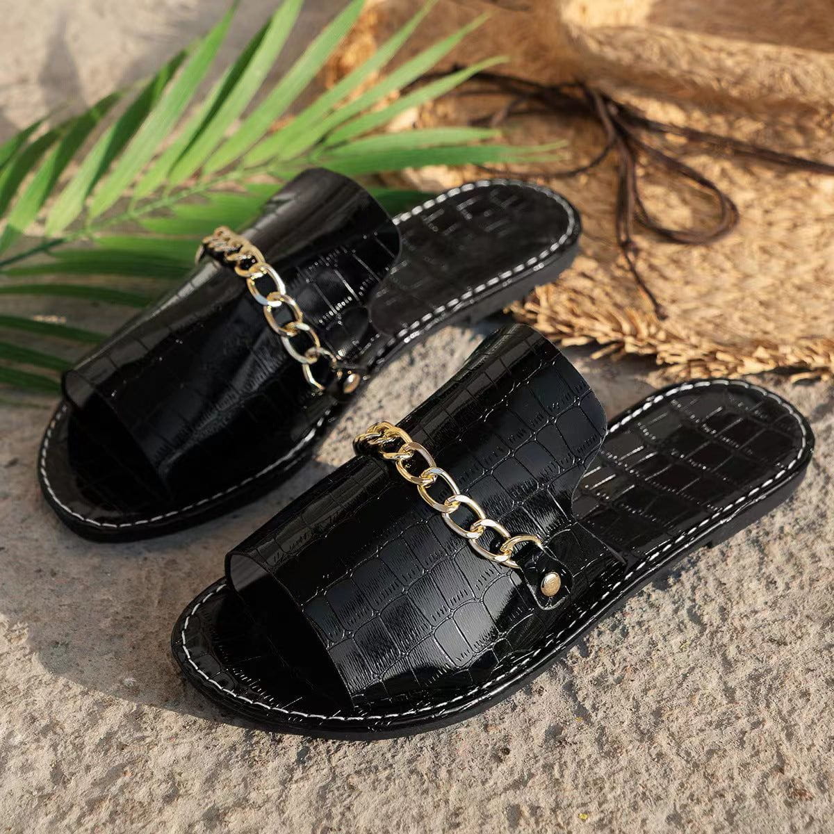 Women's Fish Mouth Flat Sandals