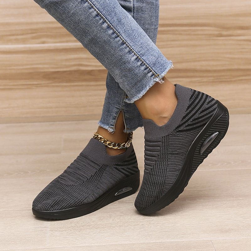 Womens Flying Woven Thick Sole Sneakers