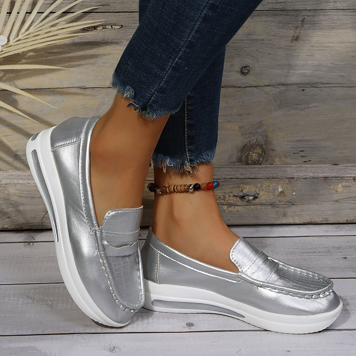 Womens Casual Leather Loafers