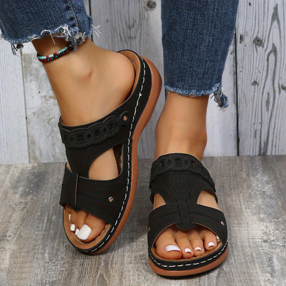 Women Hollow Out Slip On sandals