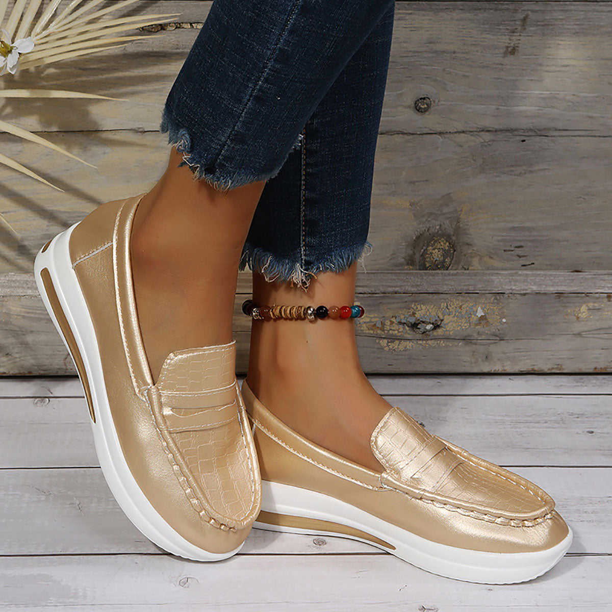 Womens Casual Leather Loafers