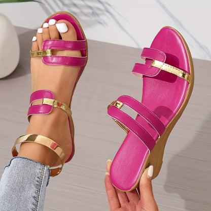 Sandals with wedge heel and soft sole heels