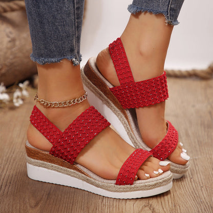 Women’s Wedge Sandals with Ankle Strap