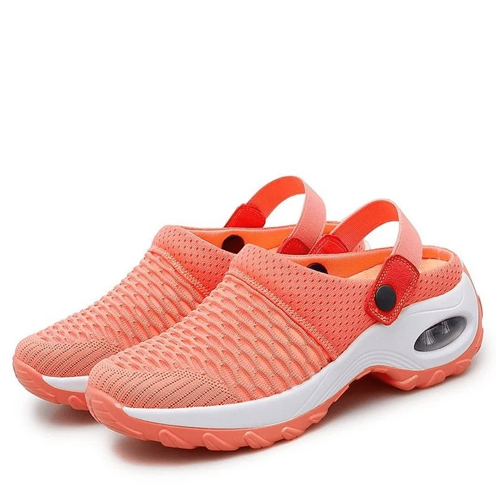 Women's Air Cushion Platform Mesh Mules Sneaker Sandals