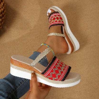 Wave patterned Sandals