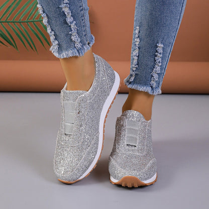 Womens Sequins Sneakers