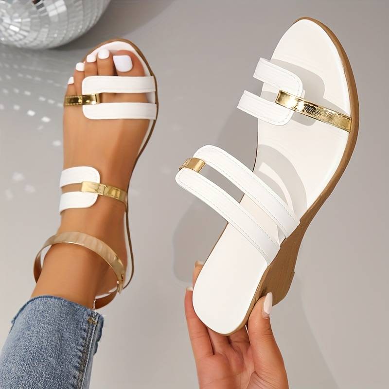 Sandals with wedge heel and soft sole heels