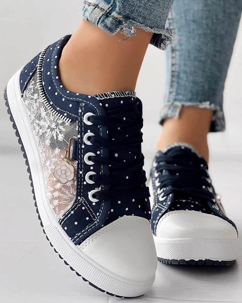 Womens Mesh Flat Sneakers